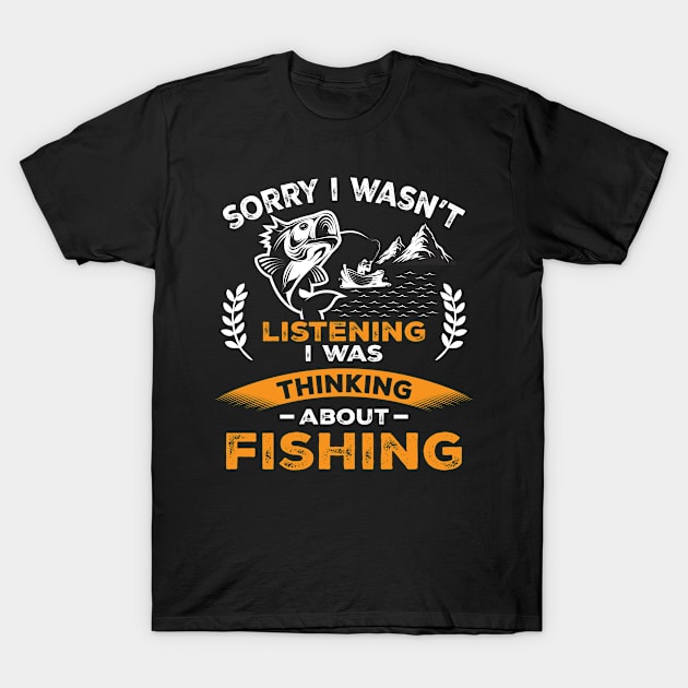 Sorry I wasn't listening i was thinking about fish T-Shirt by Meow_My_Cat